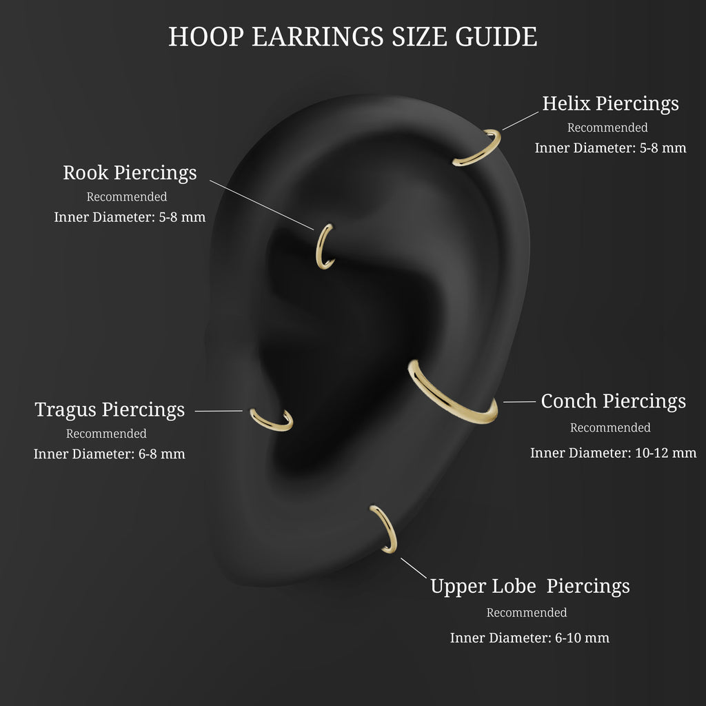 Blue Sapphire and Diamond Hoop Earring for Helix Piercing Blue Sapphire - ( AAA ) - Quality - Jewel Pierce